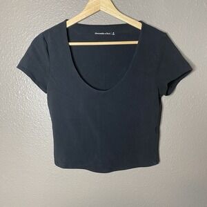 Abercrombie & Fitch Black Women's Cropped Top Women's Size Medium